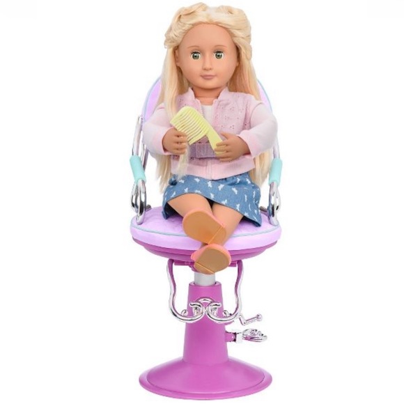 Our Generation Sitting Pretty Salon Chair for 18" Dolls - Picture 2 of 7